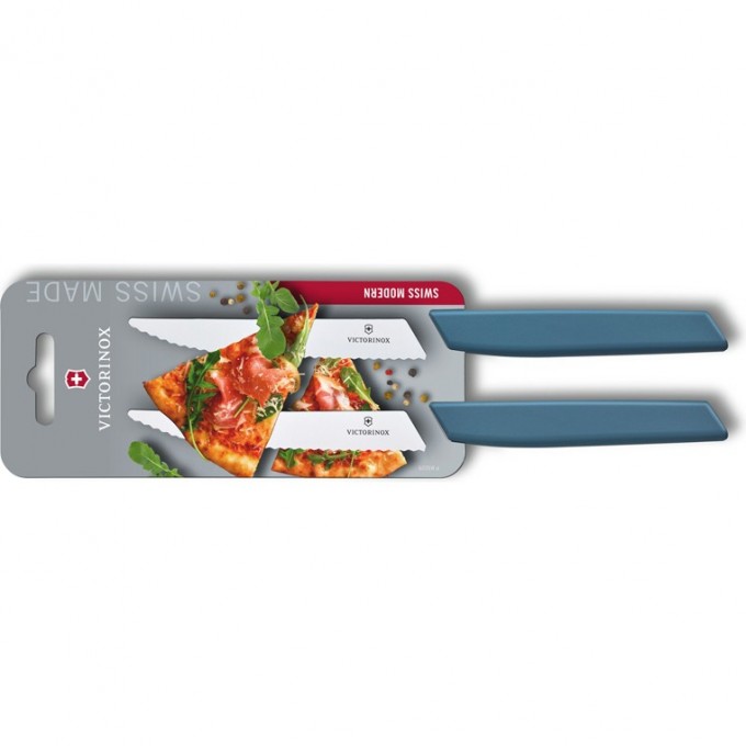 Набор из 2 ножей для стейка и пиццы VICTORINOX SWISS MODERN 12 см 6.9006.12W2B