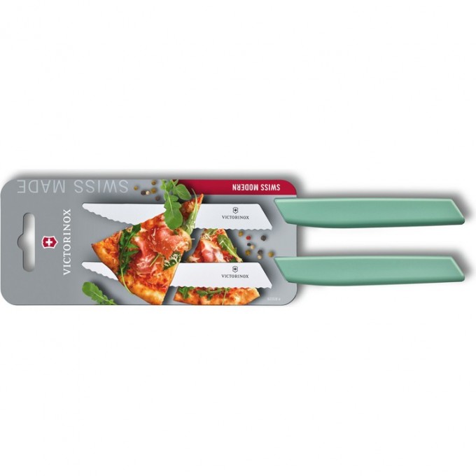 Набор из 2 ножей для стейка и пиццы VICTORINOX SWISS MODERN 12 см 6.9006.12W41B