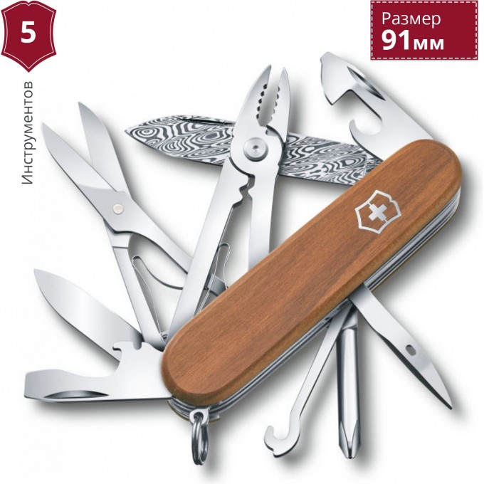 Нож VICTORINOX DELUXE TINKER DAMAST LIMITED EDITION 2018 1.4721.J18