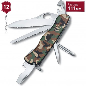 Нож VICTORINOX TRAILMASTER MILITARY ONE HAND 0.8463.MW94