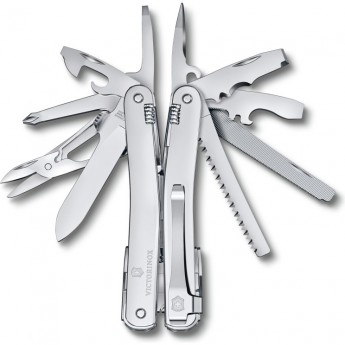 Мультитул VICTORINOX SWISSTOOL SPIRIT MX CLIP 105 мм 24 функции, серебристый, подарочная коробка