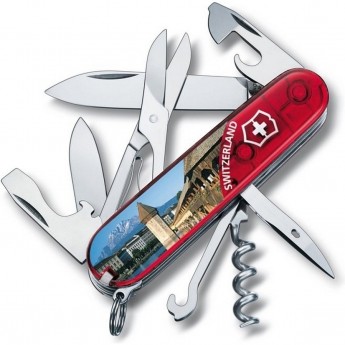 Нож перочинный VICTORINOX CLIMBER LUZERN (1.3703.TE1) 91мм 14функц. красный